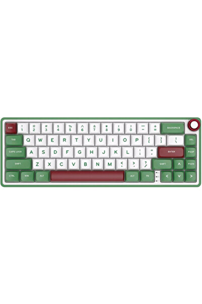 ROYAL KLUDGE Tastatură Gaming R65, Comutator Maro, Iluminare RGB, Fără sârmă ...