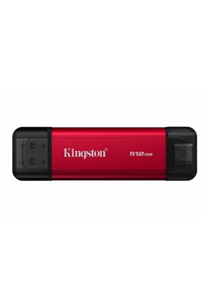 Kingston SSD Portabil Dual 512GB, USB A, USB-C, Rosu