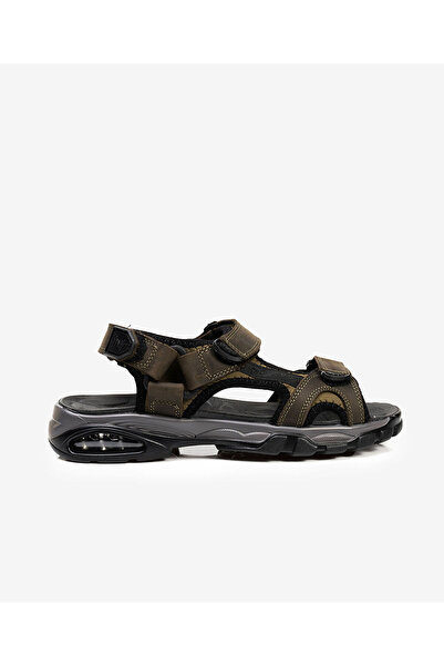 Greyder Erkek Haki Hakiki Deri Sandalet 4Y1CS14520