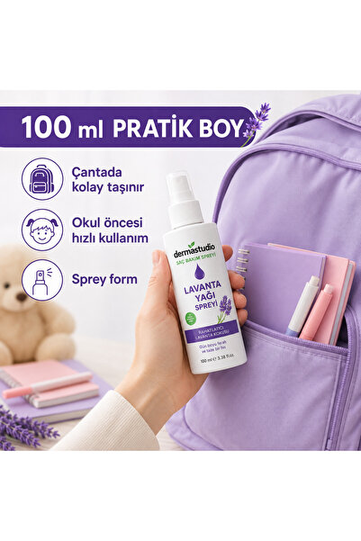 DERMASTUDİO Lavanta Yağlı Saç Spreyi – Doğal ve Güvenli Saç Bakımı