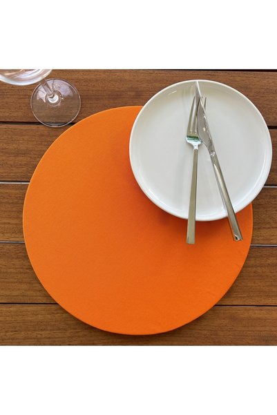 desenizmir Light Orange American Service Plate