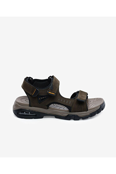 Greyder Erkek Haki Hakiki Deri Sandalet 6Y1CS14522