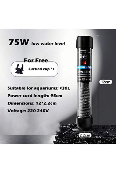 Choice 75w Fish Tank Heating Rod Small Fish Tank Automatic Thermostat Fightin...
