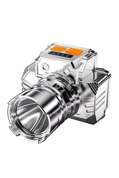Choice Silver T003 1pc silvery Head Led Light HeadLight Rechargeable Head Tor...
