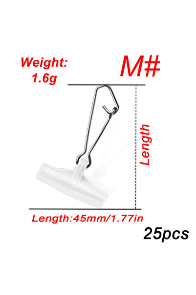 choice2 White M FishTrip 25pcs Fishing Line Sinker Slides Heavy Duty Swivel S...