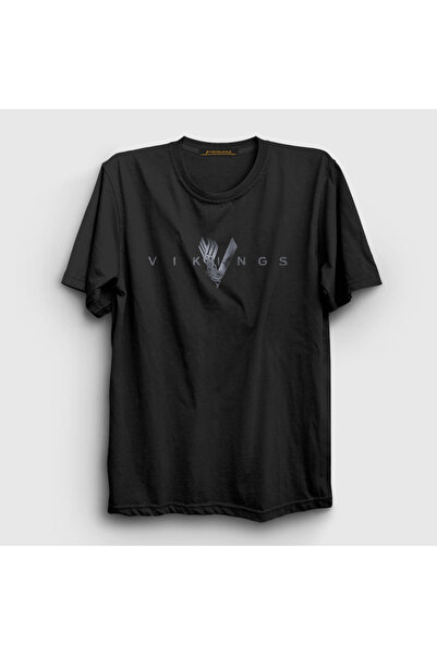 Presmono Unisex Black Logo V2 Vikings T-shirt221823tt