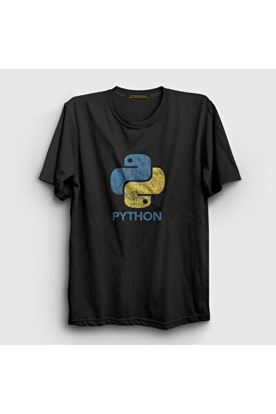 Presmono Unisex crni logo V2 Python programer softverski inženjer T-shirt 336...