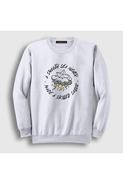 Presmono Unisex bela majica "Glatko more nikada nije stvorilo veštog mornara"...