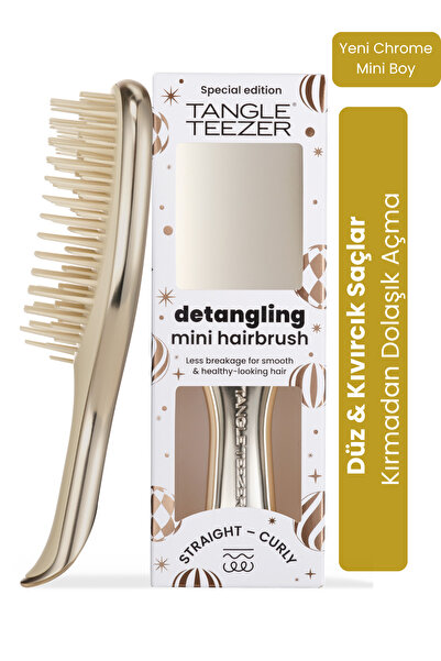 Tangle Teezer Mini Ultimate Detangler Champagne Gold Chrome Saç Fırçası-Tarak...