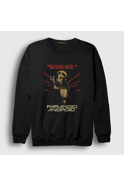 Presmono Unisex crna paranoidna Android Radiohead majica 104200tt