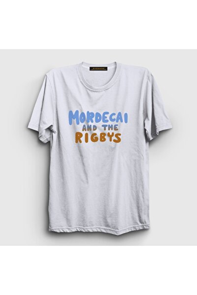 Presmono Unisex White Mordecai and the Rigbys Regular Show T-Shirt 613772Tt