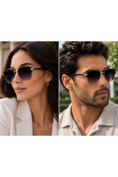 Bymiel Women's Unisex Metal Frame Uv400 Protection Sunglasses