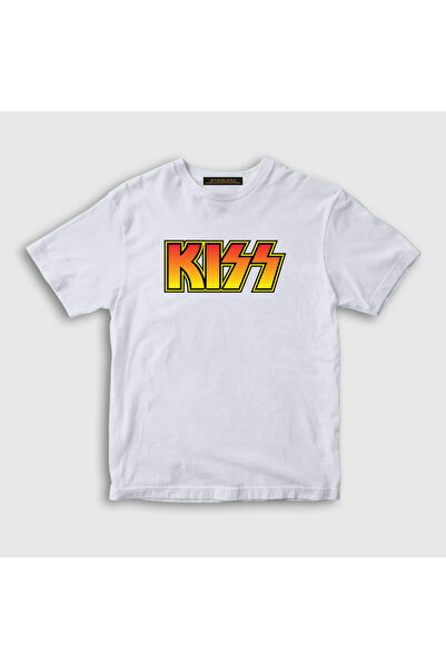 Presmono Unisex dečji beli logo Kiss T-shirt 91281tt