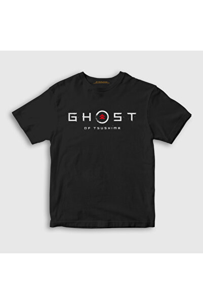 Presmono Unisex dečja crna logotip igra Ghost of Tsushima T-shirt 578508tt