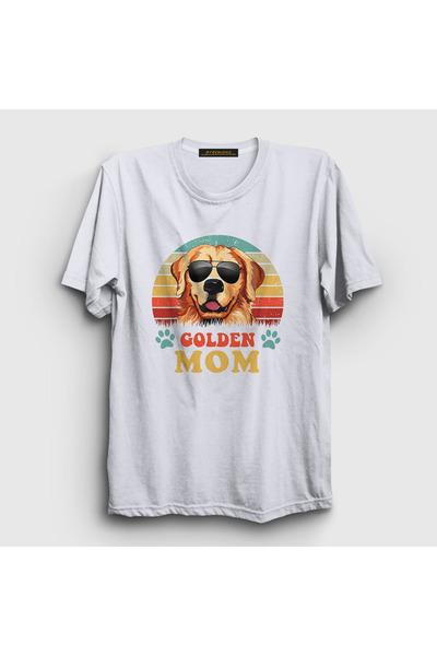 Presmono Unisex White Golden Retriever Mom Dog Gift Dog T-Shirt 537838 Tt