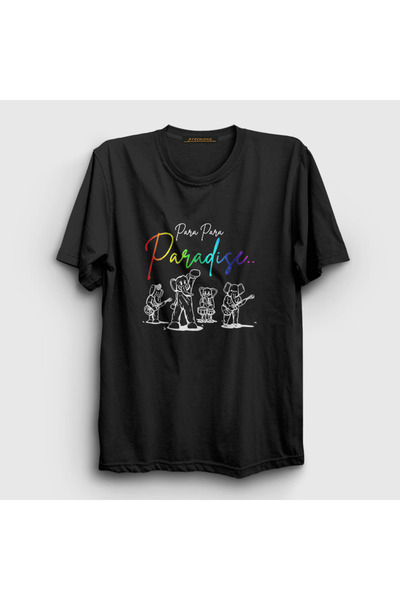 Presmono Unisex Black Paradise Coldplay T-shirt 471237tt