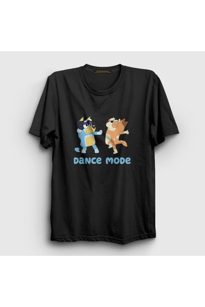 Presmono Unisex Black Bluey Dance Mode Bandit Chili T-Shirt 446317Tt