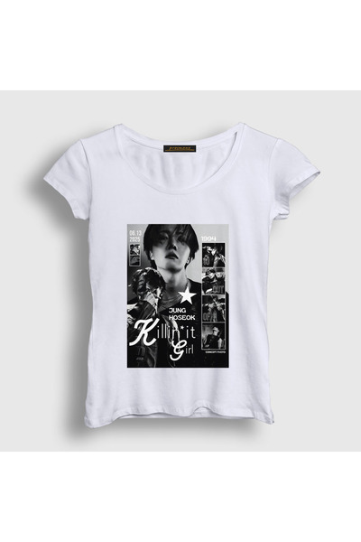 Presmono Women's White Killin It Girl J-Hope Jung Hoseok T-Shirt 597959Tt