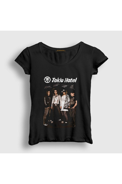 Presmono Women's Black Signs Tokio Hotel T-Shirt 600733Tt