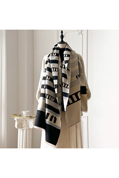 Choice5 black New Brand Elegance Two-Sided Print Scarf Soft Warm Fringe Pashm...