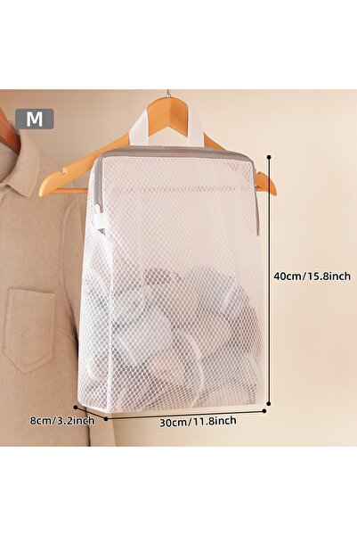 Choice medium Size 1pc Honeycomb Mesh Laundry Bag with Zipper - Wall-Mounted,...