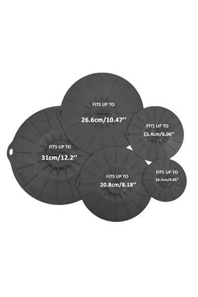 Choice 5pcs 5pcs 25cm Silicone Food Fresh Cover Universal Microwave Bowl Cove...