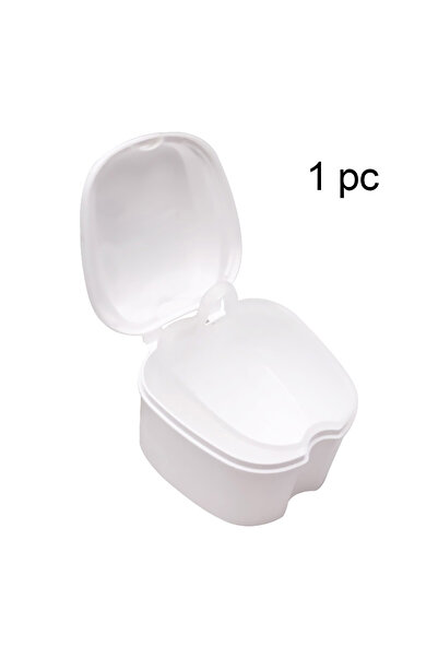 Choice WHITE Denture Bath Box Organizer Dental False Teeth Storage Box with H...