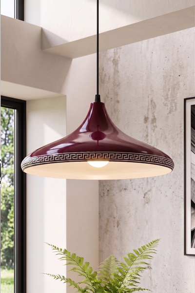 Marrien Nova Luxury Modern Tekli Bordo Metal Sarkıt (35 cm) Salon, Mutfak & C...