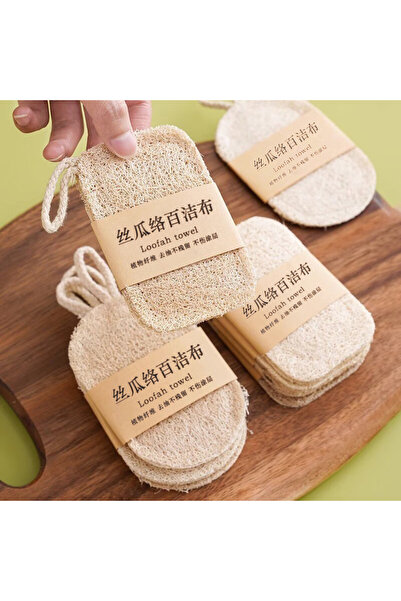 Choice 10pcs 10-Pack Natural Loofah Sponge Bath Scrubbers - Gentle Body Exfol...
