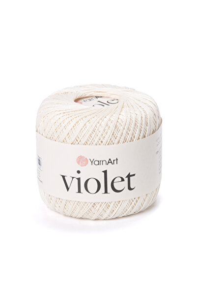 Yarnart Violet - Mercerized Lace String Off White-6282
