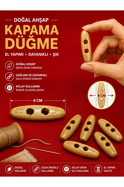 İMREN AKSESUAR Button Board 4 Cm 1 Pack 10 Pieces