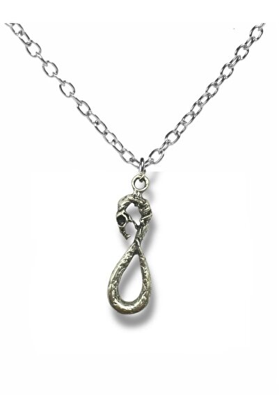 Herşey Nota Unisex Necklace with Snake Figure – 60 cm Chain, Power and Wisdom...