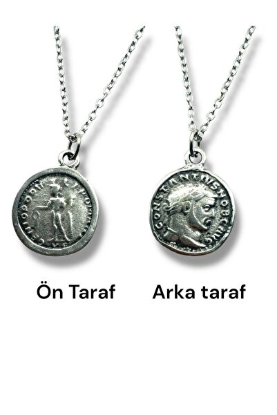 Herşey Nota Constantine Figured Denarius Roman Ancient Coin Necklace – Double...