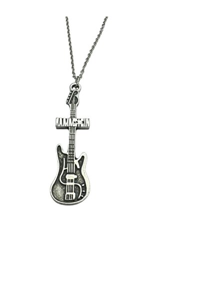 Herşey Nota Rammstein Electric Guitar Figured Industrial Metal Necklace – Uni...