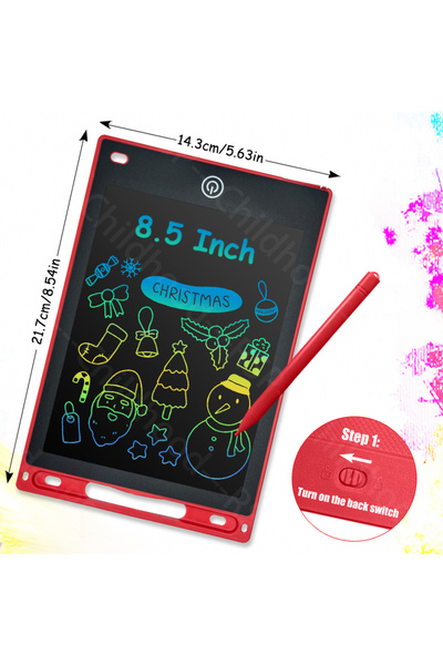 Choice5 8.5INCH RED 8.5 inch Electronic Writing Board Drawing Tablet LCD Scre...