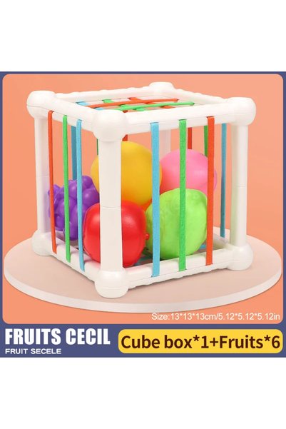 Choice With 6 Pcs Fruits 7Pcs Kids Educational Cube Shape Matching Stacking L...