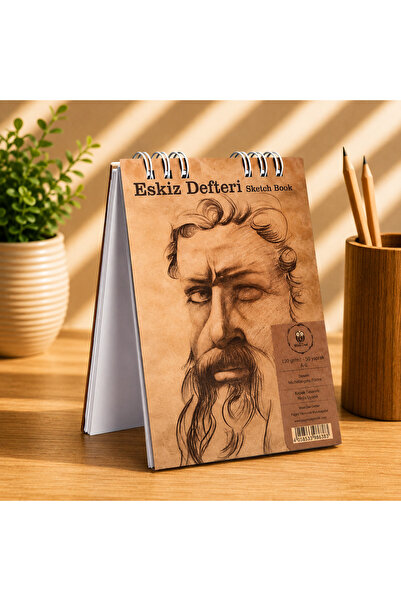 Pagos Yayınları A6/50 Yp/120 Gr/ Spiralli Eskiz Defteri Sketch Book 10,5 x 14...