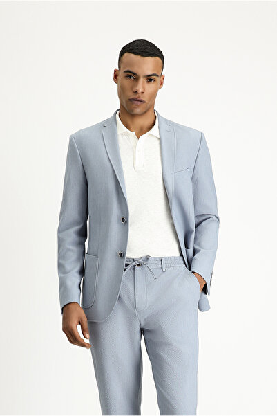 Kiğılı 7 Drop Super Slim Fit Extra Slim Fit Gofre Jacket