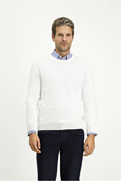 Kiğılı Crew Neck Regular Fit Cotton Cashmere Knitwear Sweater