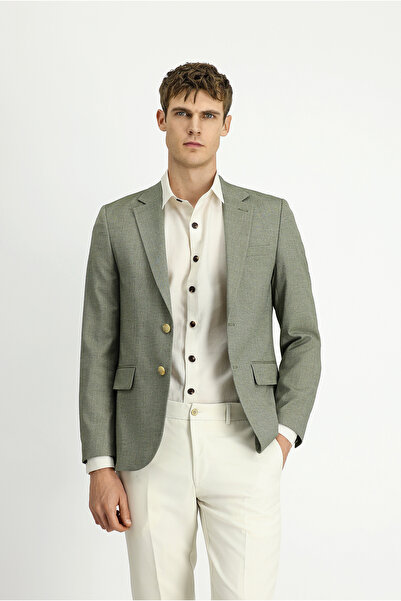 Kiğılı 7 Drop Super Slim Fit Extra Slim Fit Classic Patterned Jacket