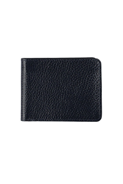 Abdullah Kiğılı Patterned Horizontal Leather Wallet with Coin Compartment