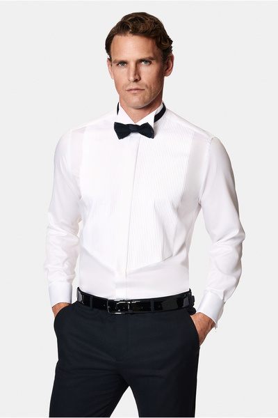 Abdullah Kiğılı Ata Yaka Slim Fit Dar Kesim Pamuk Piliseli Gömlek