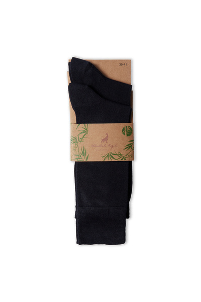 Abdullah Kiğılı Set of 2 Plain Lycra Flexible Bamboo Blend Thin Socks