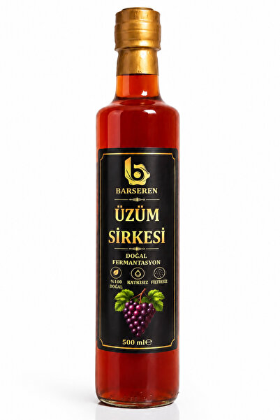 Üzüm Sirkesi 500 ml Doğal Fermantasyon Filtresiz Katkısız Cam Şişe