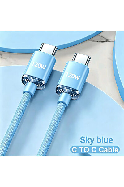 Choice39 1m C TO C Sky blue NNBILI NEW 120W Type C To Type C Cable For PD Pho...