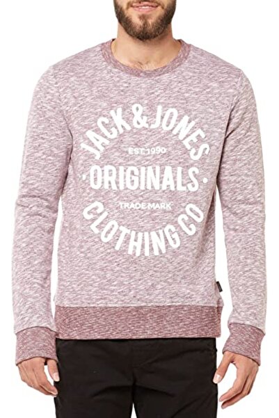 Jack & Jones Jack&Jones Jorclemens Sweat Crew 12112149 Men's Pink Sweatshirt ...