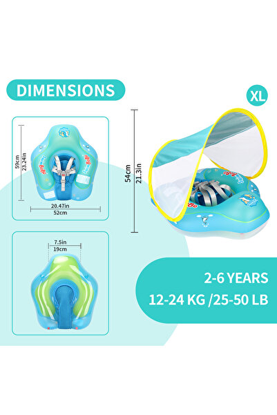 Choice BO5029Pro-XL Swimbobo New Upgrade Baby Swimming Pool Float With Canopy...