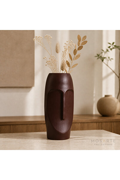 Mosarte Stoneface Series Minimalist Soyut Yüz Vazo / Heykel – Modern Dekorati...