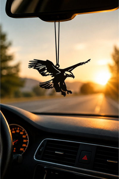 VENON Metal ✨KARTAL ✨Dikiz Aynası Süsü Metal Araba Askılık Motifli Oto Aksesu...