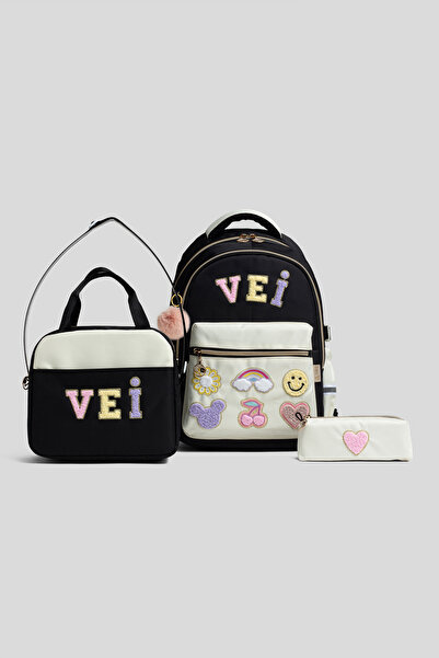 VEIBAG Ember Elementary School Bag Set - Set of 3 with Lunch Bag and Pencil H...